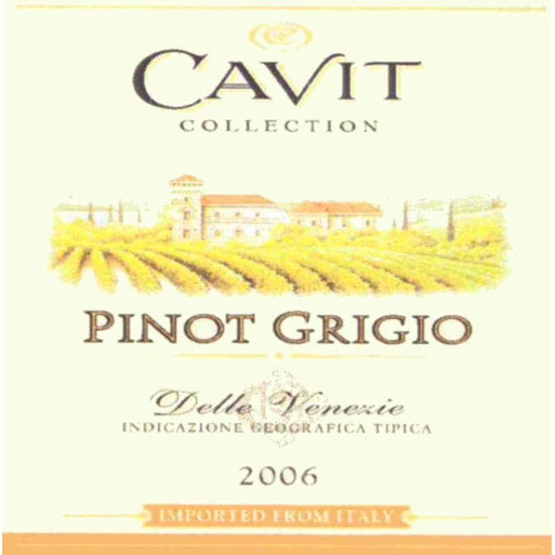Cavit Pinot Grigio 2006 Front Label