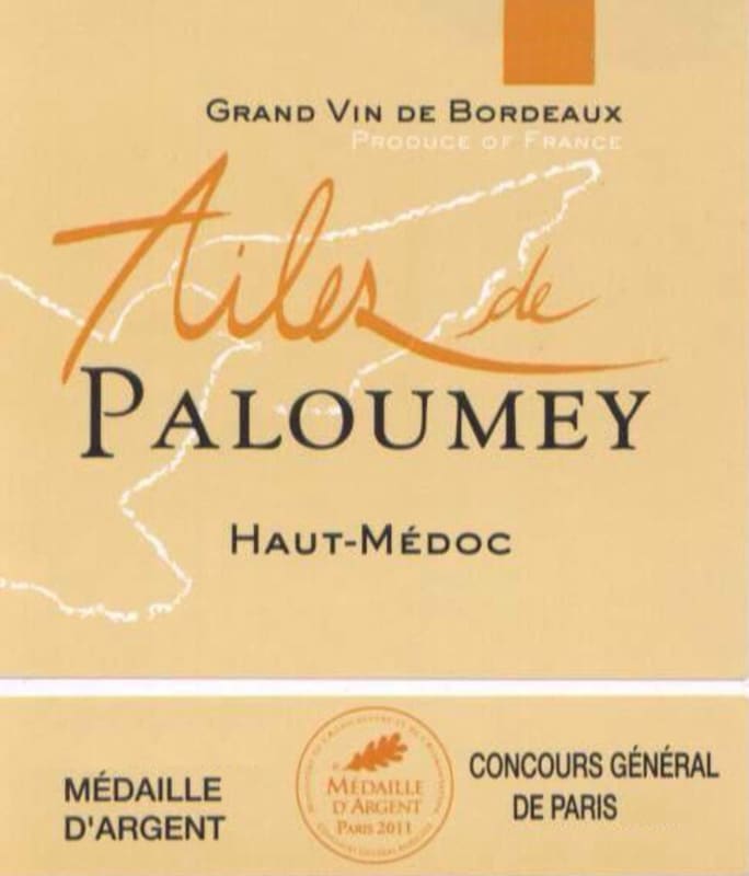 Chateau Paloumey Ailes de Paloumey 2012 Front Label