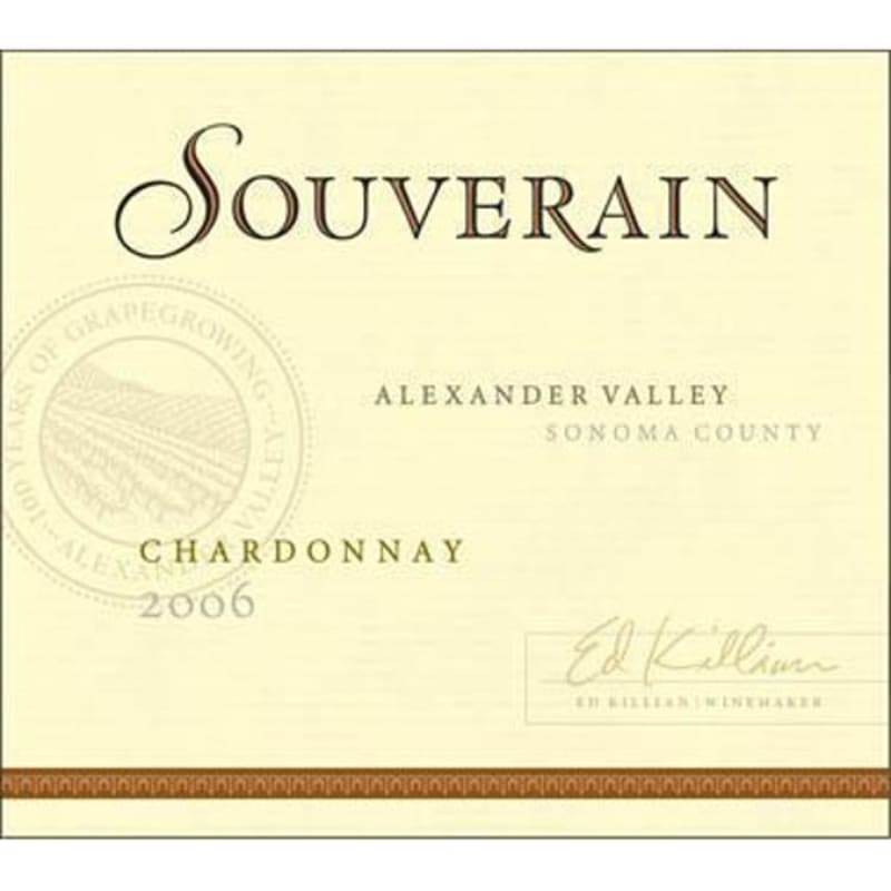 Chateau Souverain Alexander Valley Chardonnay 2006 Front Label