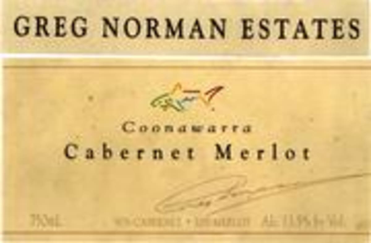 Greg Norman Estates Coonawara Cabernet-Merlot 1998 Front Label