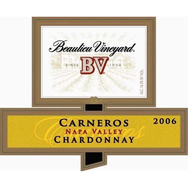 Beaulieu Vineyard Carneros Chardonnay 2006 Front Label