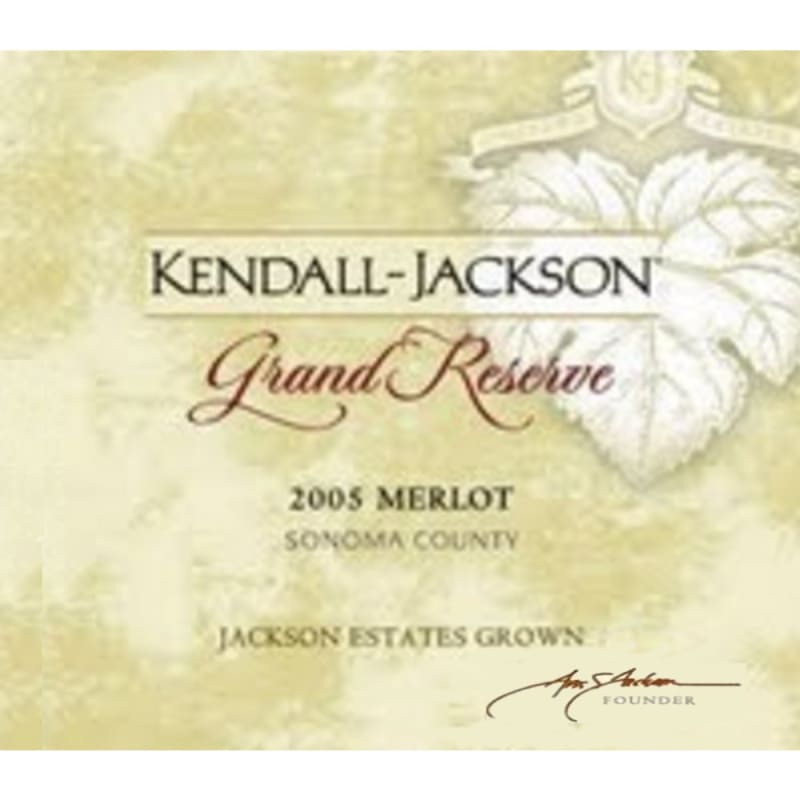 Kendall-Jackson Grand Reserve Merlot 2005 Front Label