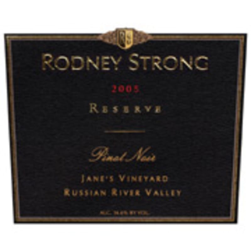 Rodney Strong Jane's Vineyard Pinot Noir 2005 Front Label