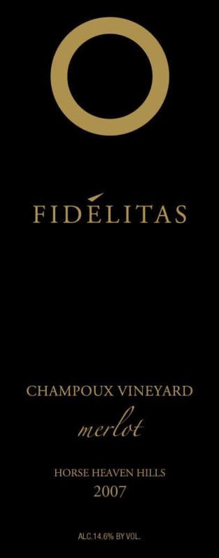 Fidelitas Champoux Vineyard Merlot 2007 Front Label