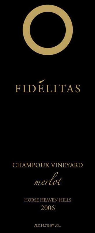 Fidelitas Champoux Vineyard Merlot 2006 Front Label