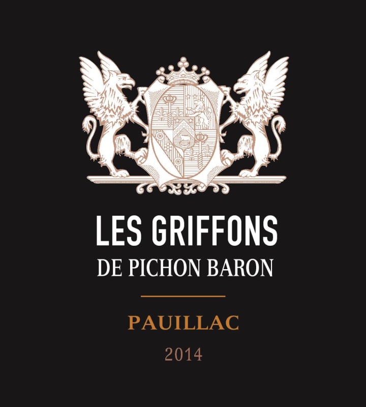Chateau Pichon-Longueville Baron Les Griffons de Pichon Baron 2014 Front Label