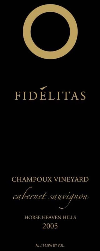 Fidelitas Champoux Vineyard Cabernet Sauvignon 2005 Front Label