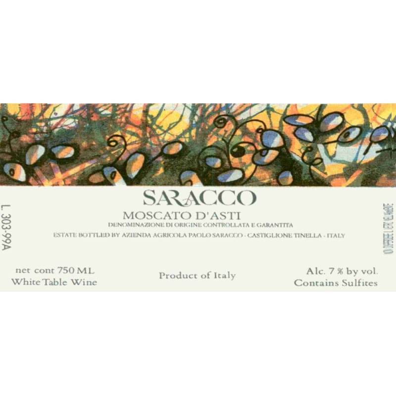 Saracco Moscato d'Asti 2007 Front Label