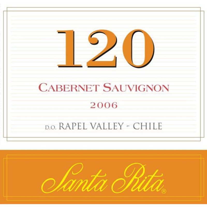Santa Rita 120 Cabernet Sauvignon 2006 Front Label