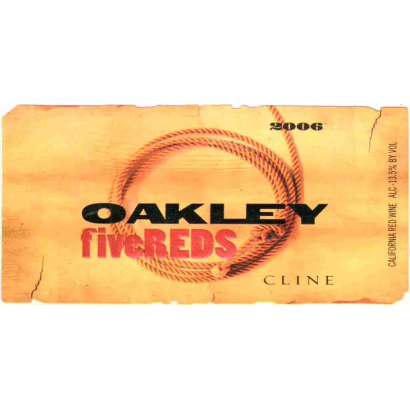 Cline Oakley Five Reds 2006 Front Label