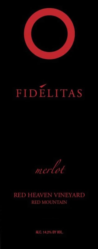 Fidelitas Red Heaven Vineyard Merlot 2012 Front Label
