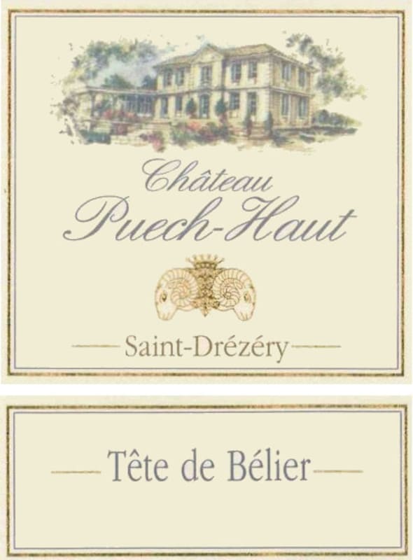 Chateau Puech-Haut Tete de Belier Rose 2012 Front Label