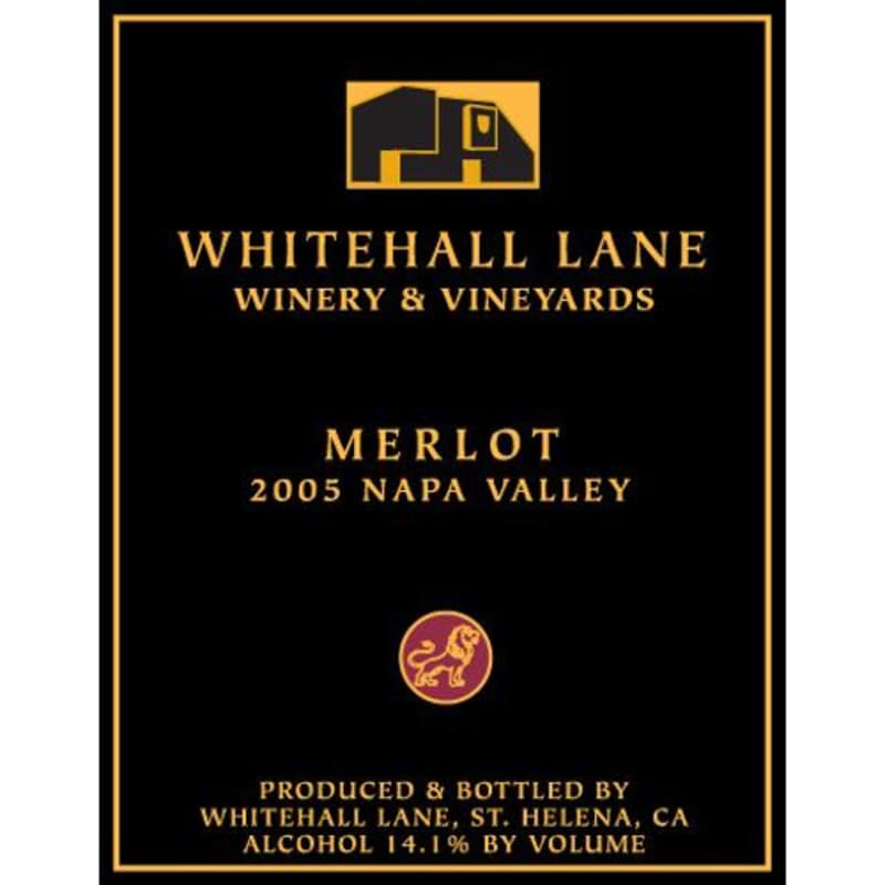 Whitehall Lane Merlot 2005 Front Label