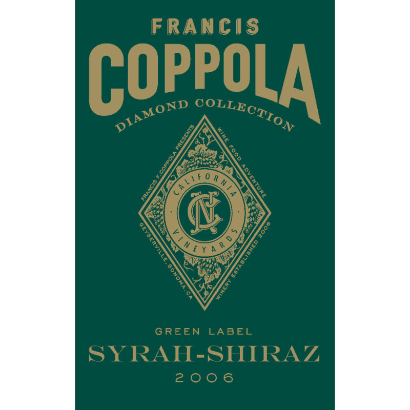 Francis Ford Coppola Diamond Collection Syrah-Shiraz 2006 Front Label