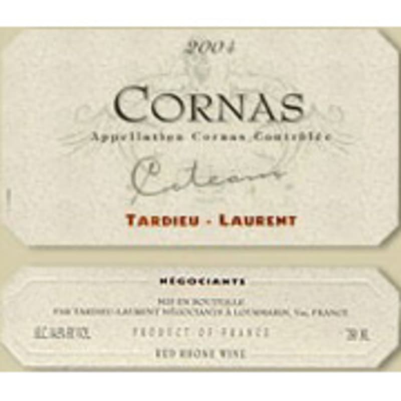Tardieu-Laurent Cornas Coteaux 2004 Front Label