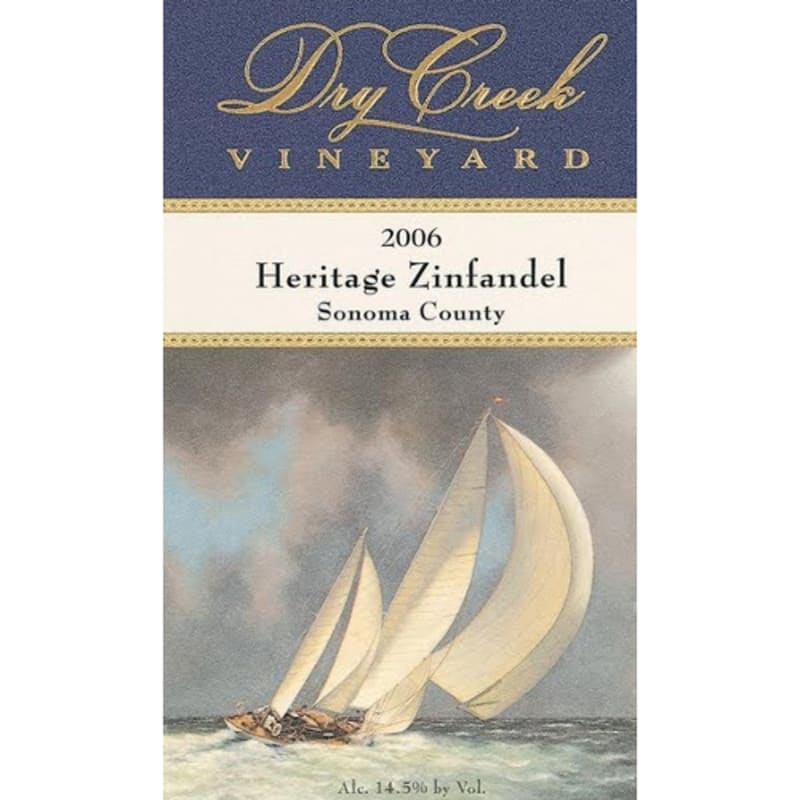 Dry Creek Vineyard Heritage Vines Zinfandel 2006 Front Label
