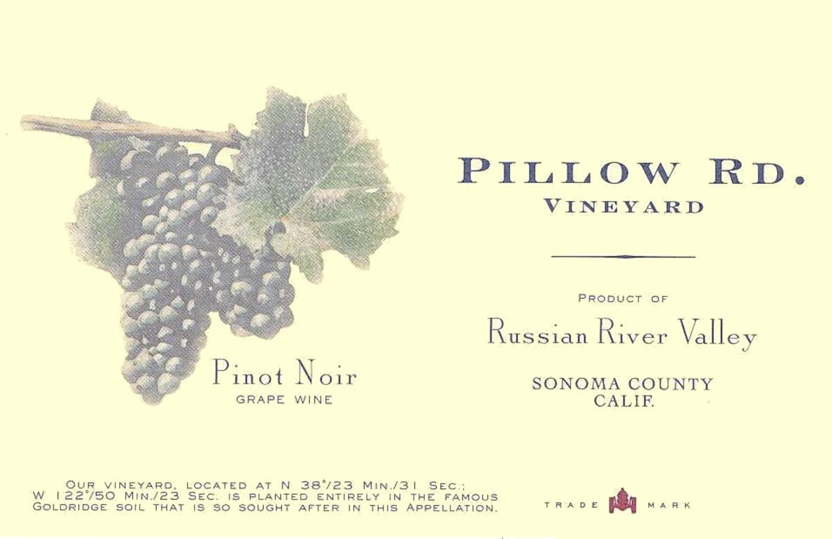 Pillow Rd. Pinot Noir 2009 Front Label