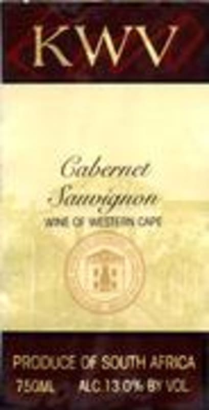 KWV Cabernet Sauvignon 1997 Front Label