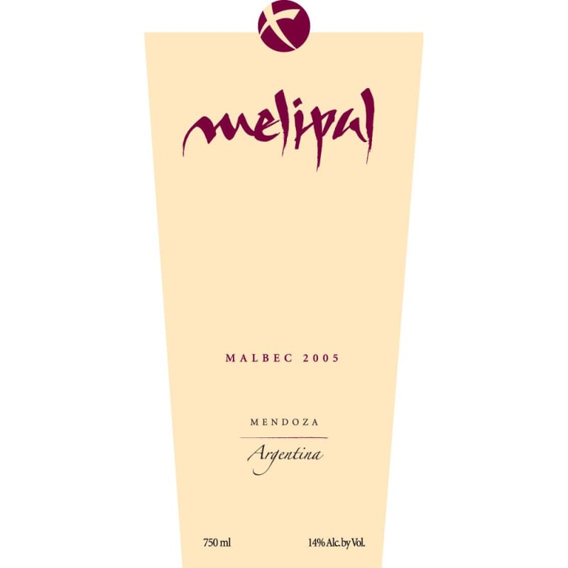 Melipal Malbec 2005 Front Label