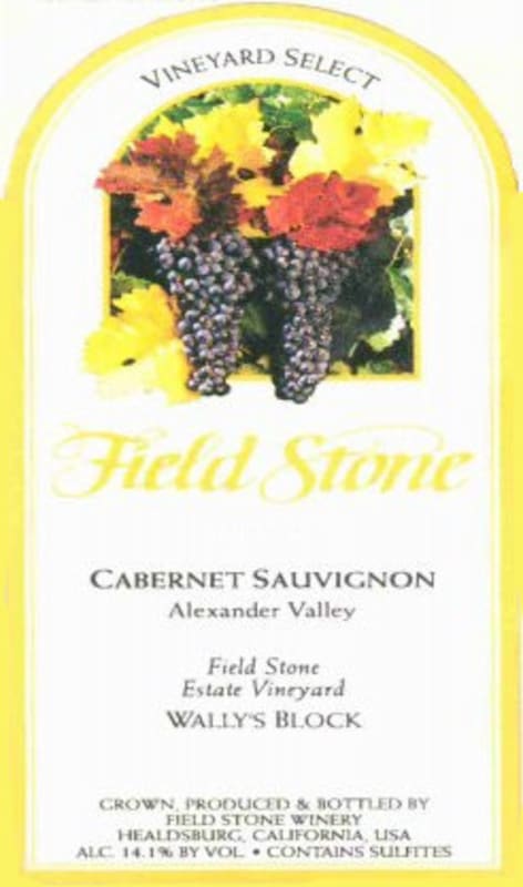 Field Stone Vineyard Select Wally's Block Cabernet Sauvignon 2010 Front Label