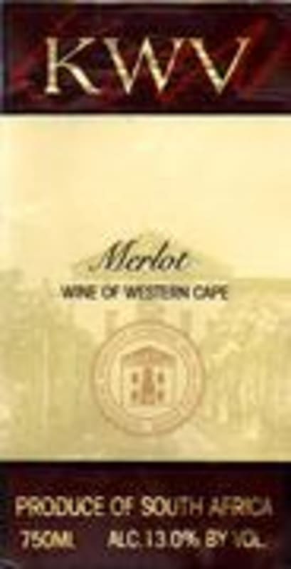 KWV Merlot 1997 Front Label