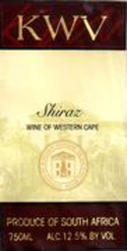 KWV Shiraz 1998 Front Label