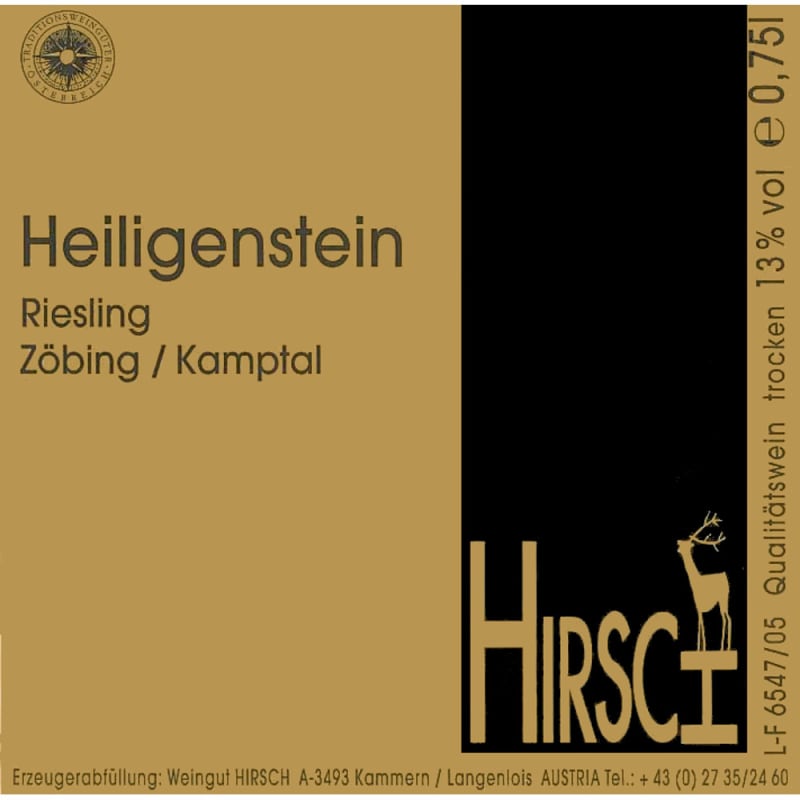 Weingut Hirsch Zobing Riesling 2006 Front Label