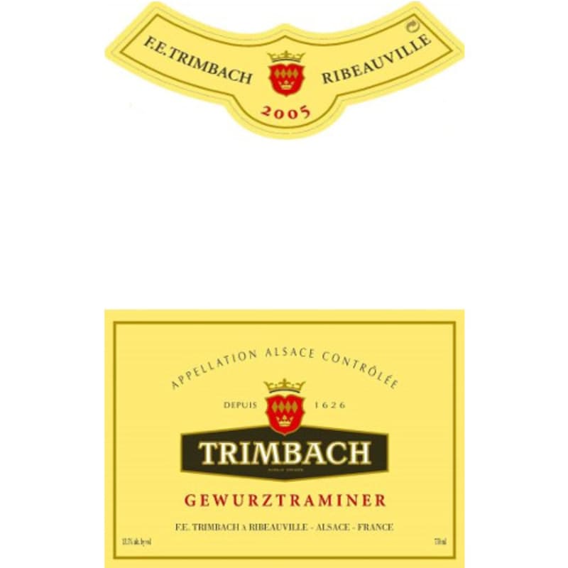 Maison Trimbach Gewurztraminer 2005 Front Label