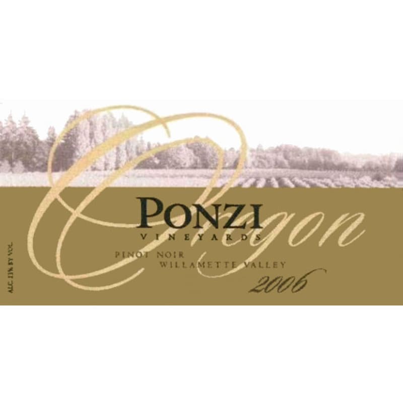 Ponzi Willamette Valley Pinot Noir 2006 Front Label