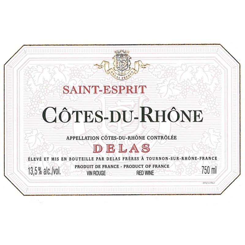 Delas Cotes-du-Rhone Saint-Esprit Rouge 2006 Front Label