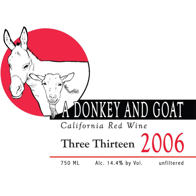 Donkey & Goat Three Thirteen 2006 Front Label