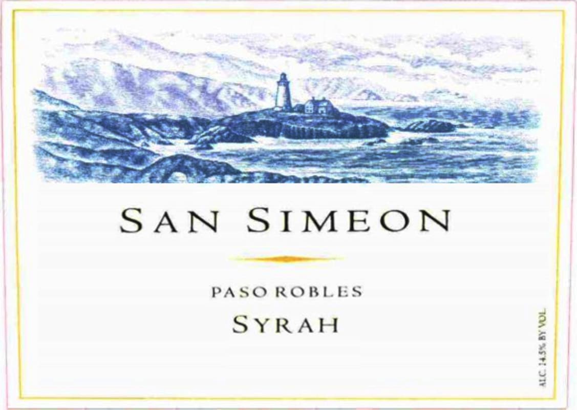 San Simeon Syrah 2008 Front Label