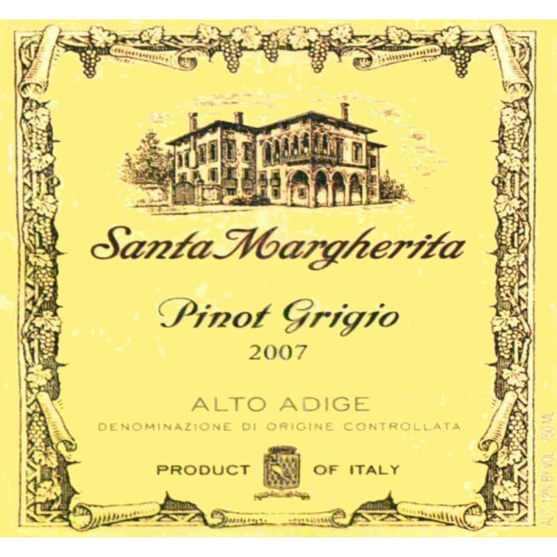Santa Margherita Pinot Grigio 2007 Front Label