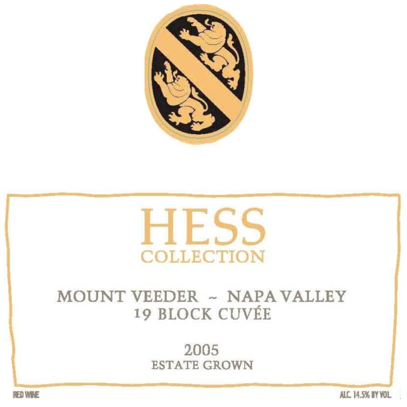 Hess Collection 19 Block Cuvee Mt Veeder 2005 Front Label