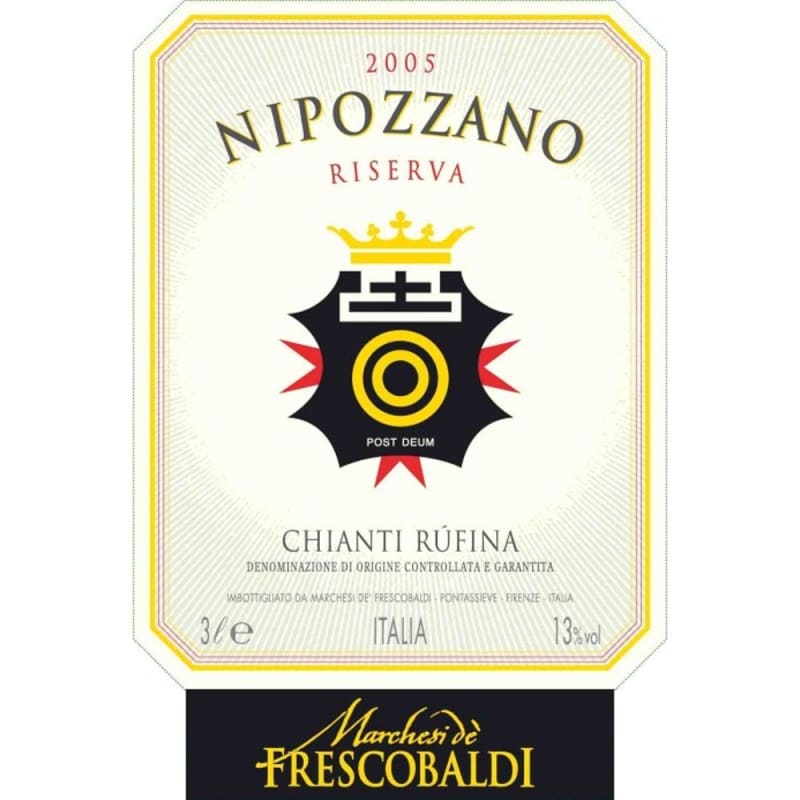 Frescobaldi Nipozzano Chianti Rufina Riserva 2005 Front Label