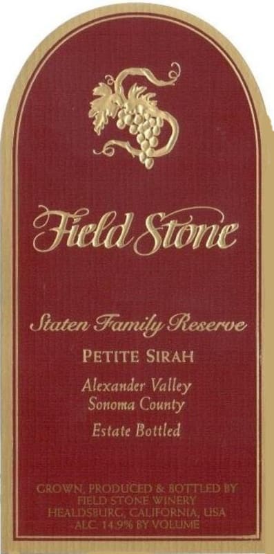 Field Stone Staten Family Reserve Petite Sirah 2013 Front Label