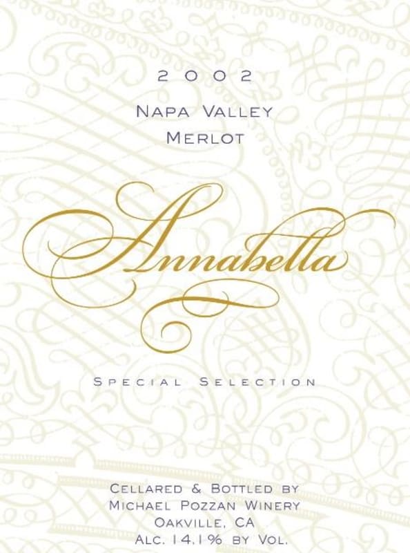 Michael Pozzan Annabella Merlot 2002 Front Label