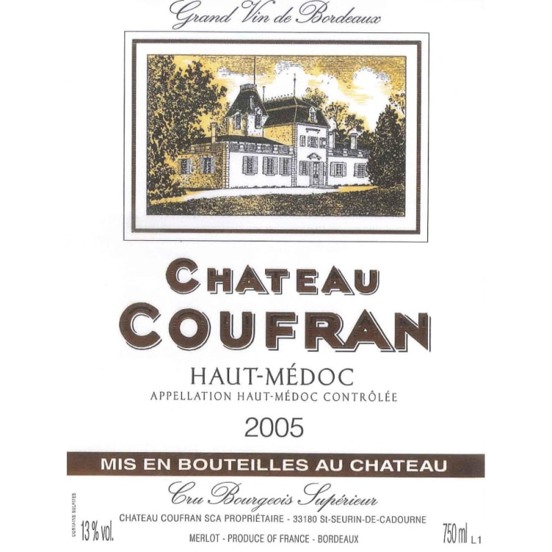 Chateau Coufran Haut-Medoc 2005 Front Label