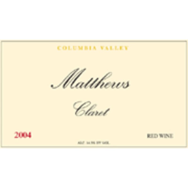 Matthews Winery Claret 2004 Front Label
