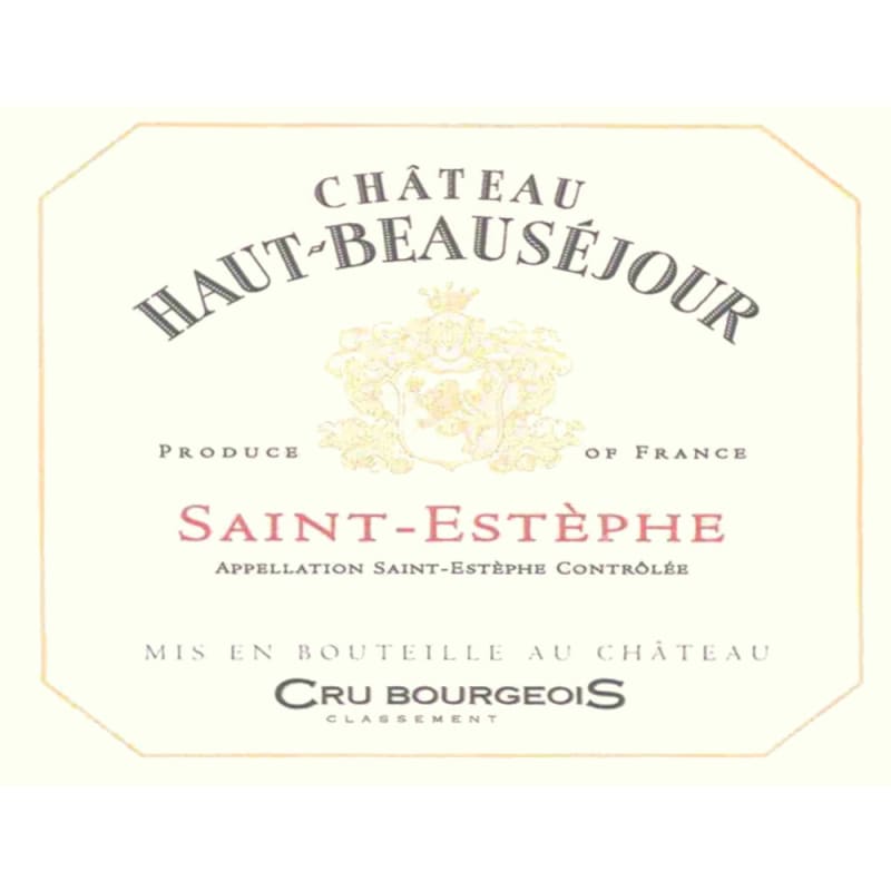 Chateau Haut-Beausejour Saint-Estephe 2005 Front Label