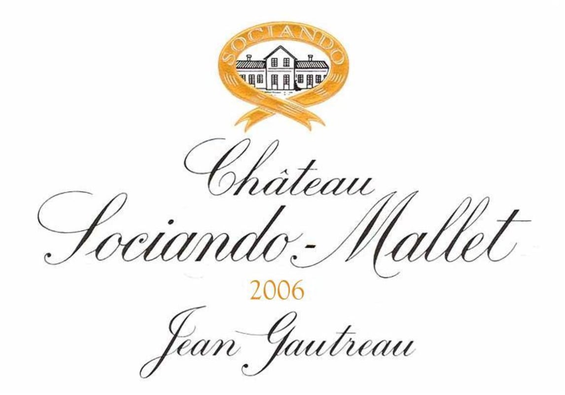 Chateau Sociando-Mallet Jean Gautreau 2006 Front Label