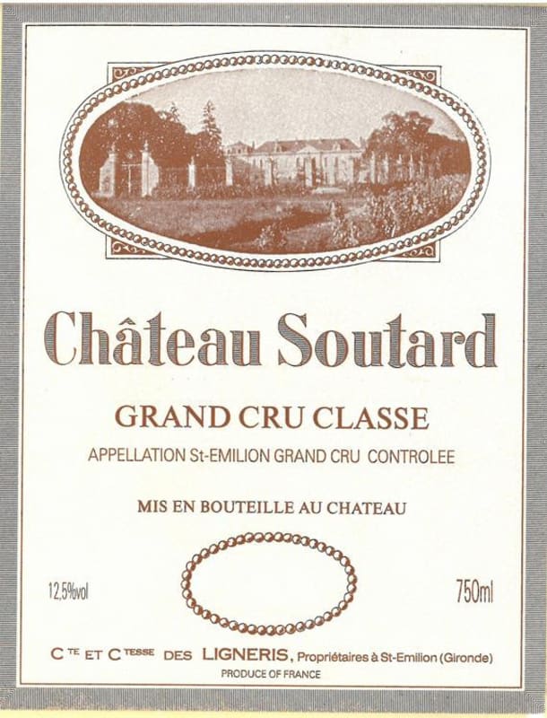 Chateau Soutard 1989 Front Label
