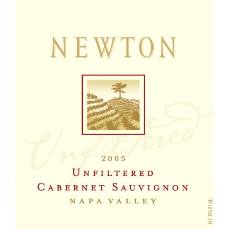 Newton Unfiltered Cabernet Sauvignon 2005 Front Label