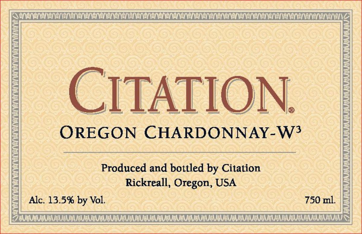 Firesteed Citation W3 Chardonnay 2013 Front Label