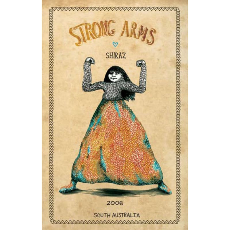 R Wines Strong Arms Shiraz 2006 Front Label