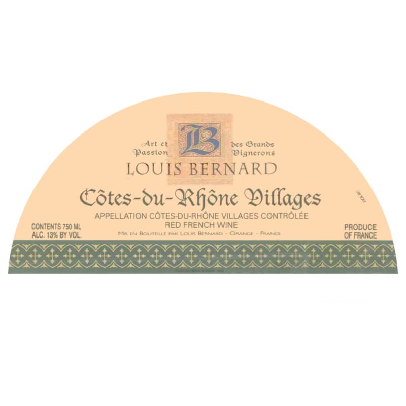Louis Bernard Cotes du Rhone Villages 2006 Front Label