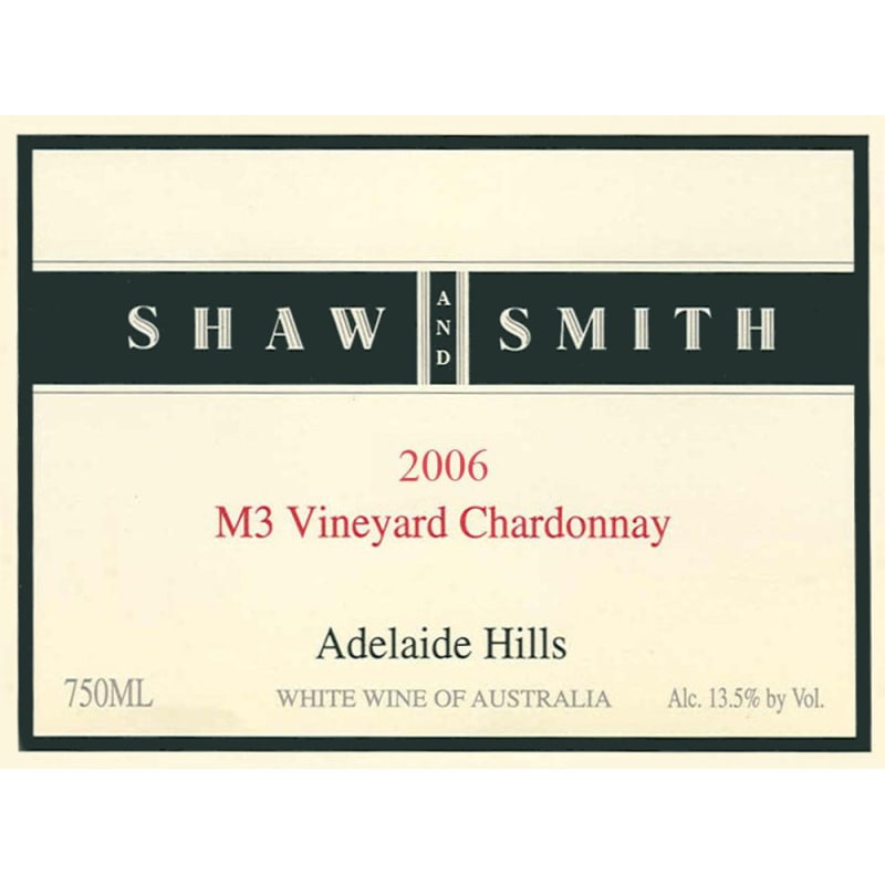 Shaw + Smith M3 Chardonnay 2006 Front Label