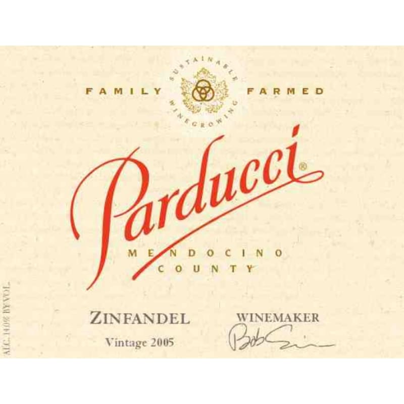 Parducci Zinfandel 2005 Front Label