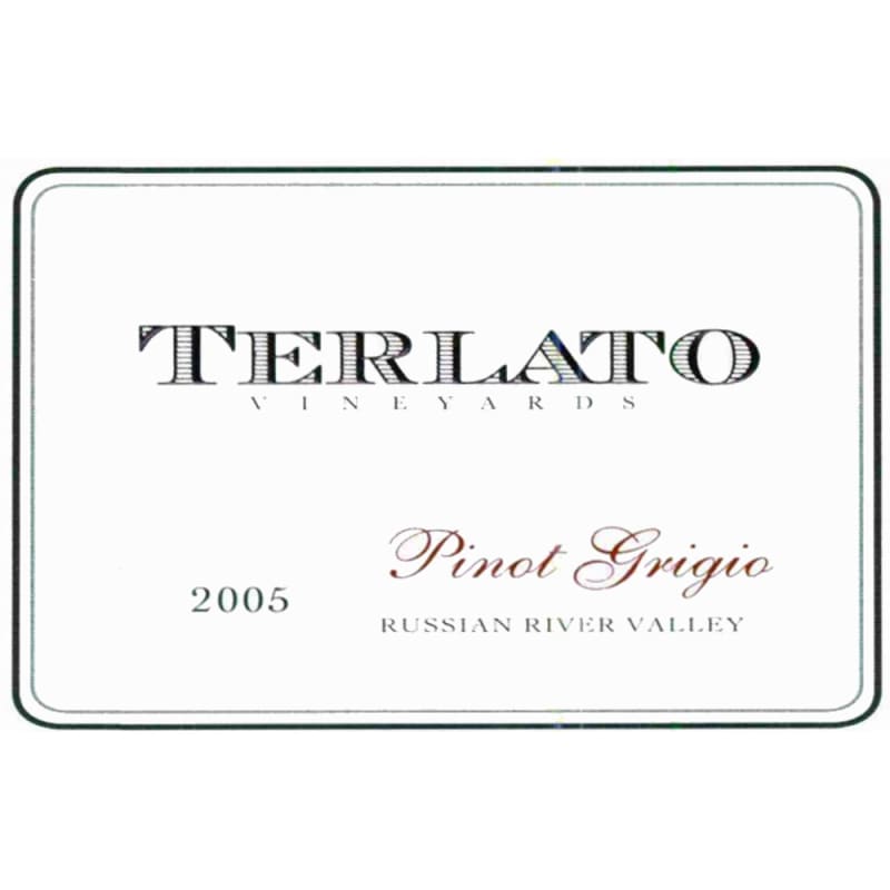 Terlato Family Vineyards Pinot Grigio 2005 Front Label