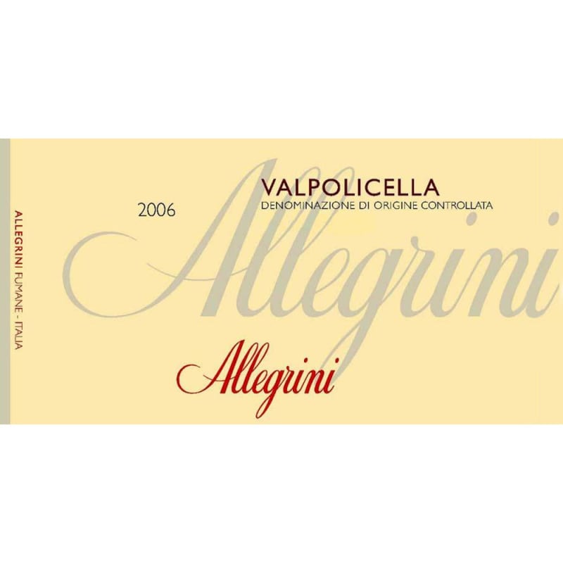 Allegrini Valpolicella 2006 Front Label